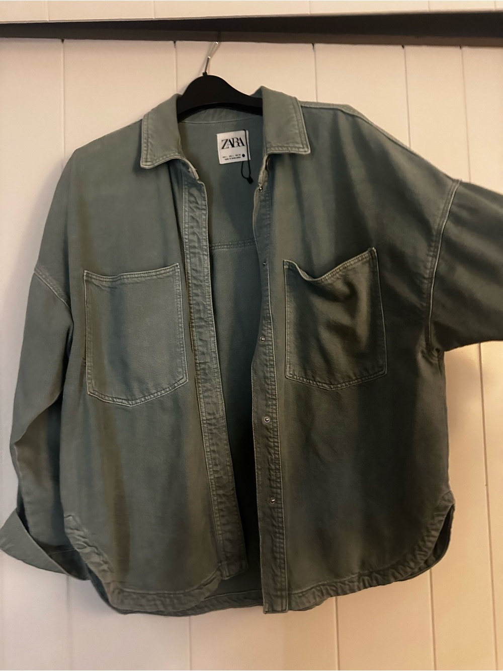 ZARA Olive Green denim jacket